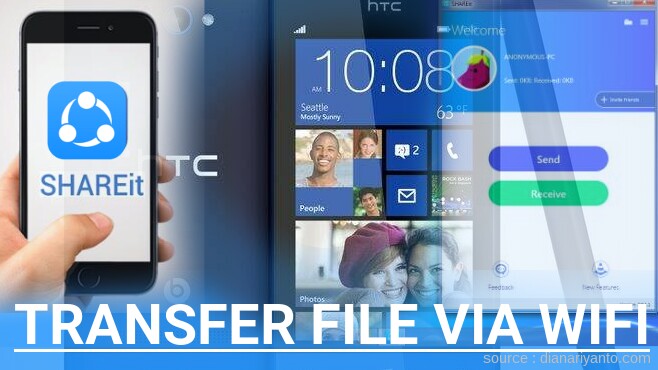 Tutorial Transfer File via Wifi di HTC 8V Menggunakan ShareIt Terbaru