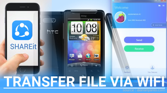 Mengenal Transfer File via Wifi di HTC Aria Menggunakan ShareIt Terbaru
