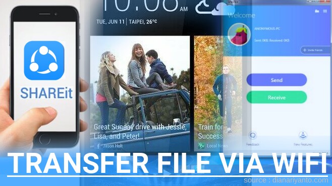 Transfer File via Wifi di HTC Butterfly S Menggunakan ShareIt Terbaru