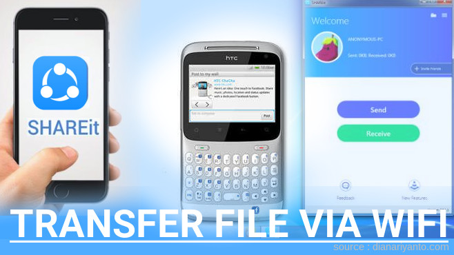 Transfer File via Wifi di HTC ChaCha Menggunakan ShareIt Terbaru