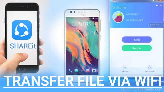 Mudahnya Transfer File via Wifi di HTC Desire 10 Lifestyle Menggunakan ShareIt Versi Baru