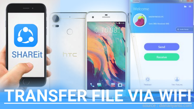 Tutorial Transfer File via Wifi di HTC Desire 10 Pro Menggunakan ShareIt Versi Baru