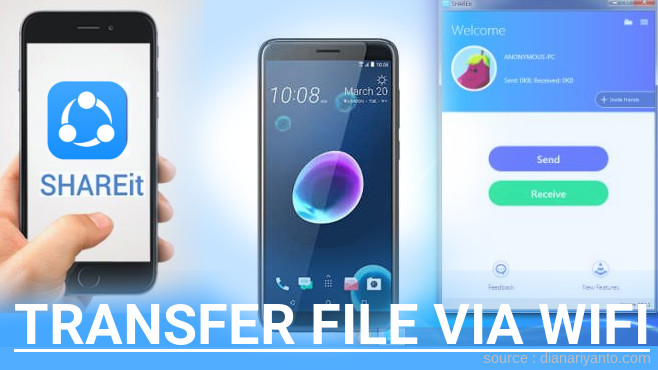 Cara Transfer File via Wifi di HTC Desire 12+ Menggunakan ShareIt Versi Baru