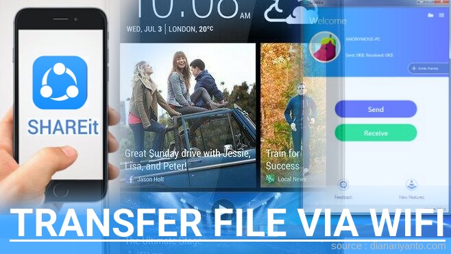 Kirim dan Transfer File via Wifi di HTC Desire 500 Menggunakan ShareIt Versi Baru