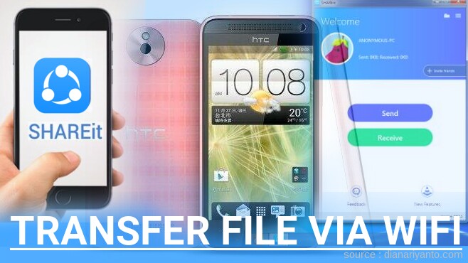 Mengenal Transfer File via Wifi di HTC Desire 501 Menggunakan ShareIt Versi Baru