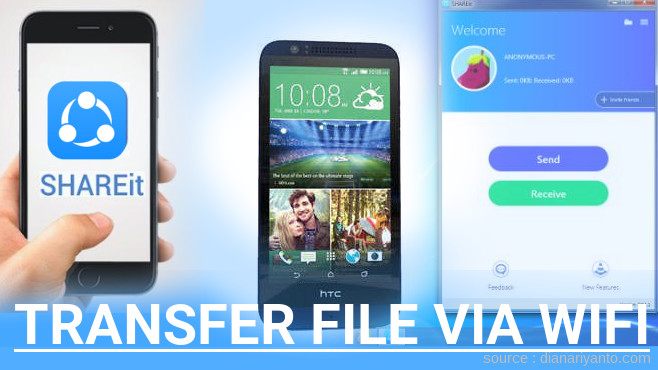 Cara Mudah Transfer File via Wifi di HTC Desire 510 Menggunakan ShareIt Versi Baru