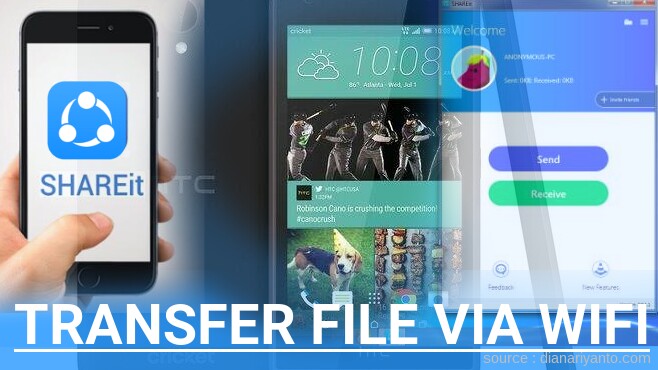 Cara Mudah Transfer File via Wifi di HTC Desire 520 Menggunakan ShareIt Terbaru
