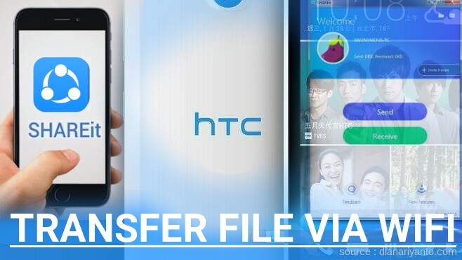 Transfer File via Wifi di HTC Desire 526 Menggunakan ShareIt Versi Baru