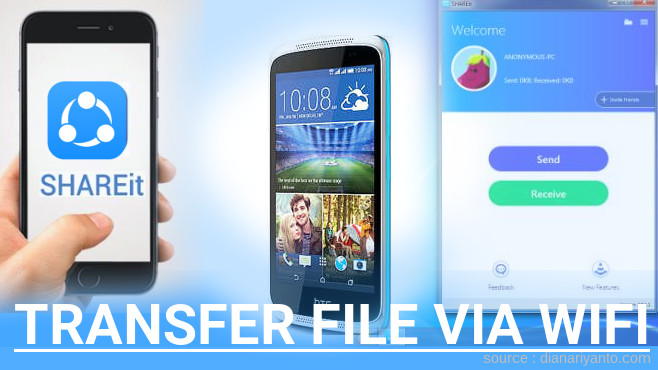 Kirim dan Transfer File via Wifi di HTC Desire 526G dual sim 16GB Menggunakan ShareIt Terbaru