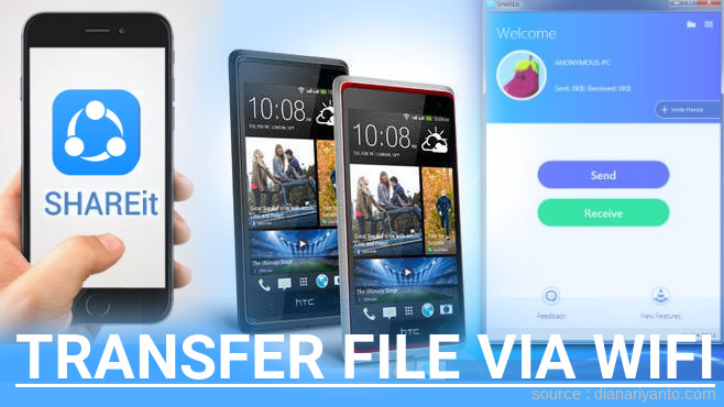 Tutorial Transfer File via Wifi di HTC Desire 600 dual sim Menggunakan ShareIt Versi Baru