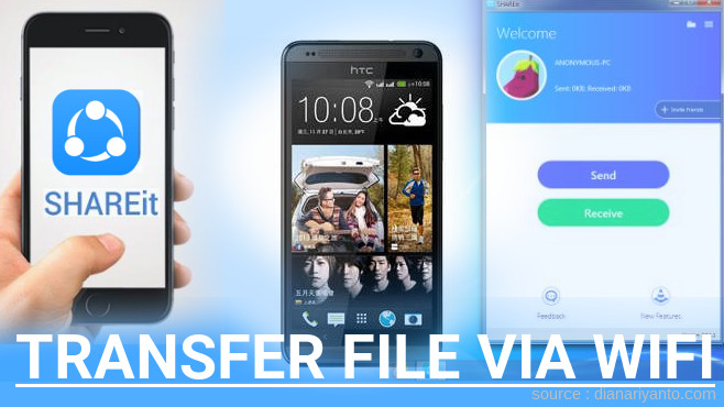 Transfer File via Wifi di HTC Desire 616 Dual SIM Menggunakan ShareIt Terbaru