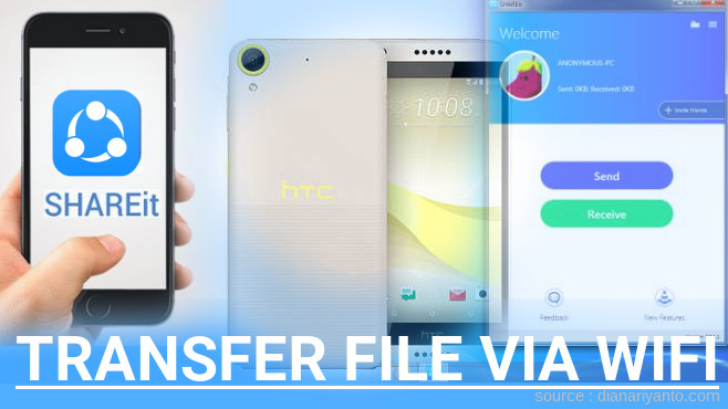 Tips Transfer File via Wifi di HTC Desire 650 Menggunakan ShareIt Versi Baru