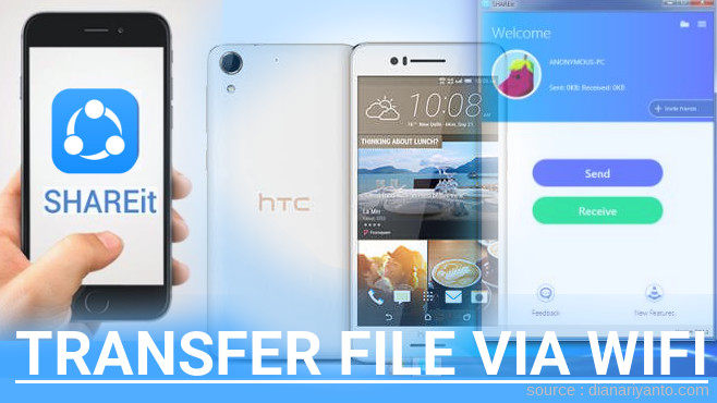 Cara Transfer File via Wifi di HTC Desire 728 Dual Sim Menggunakan ShareIt Versi Baru