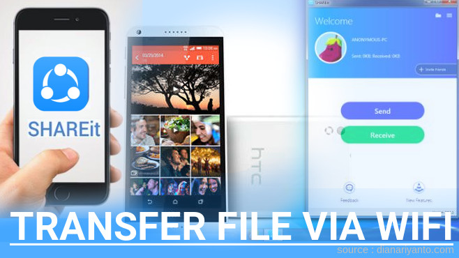 Mengenal Transfer File via Wifi di HTC Desire 816 Menggunakan ShareIt Terbaru