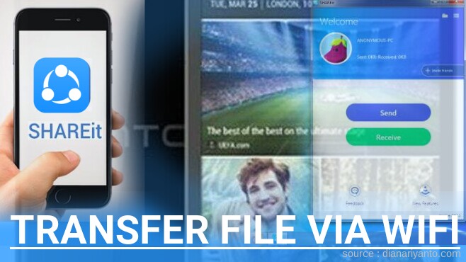 Kirim dan Transfer File via Wifi di HTC Desire 826 Menggunakan ShareIt Versi Baru
