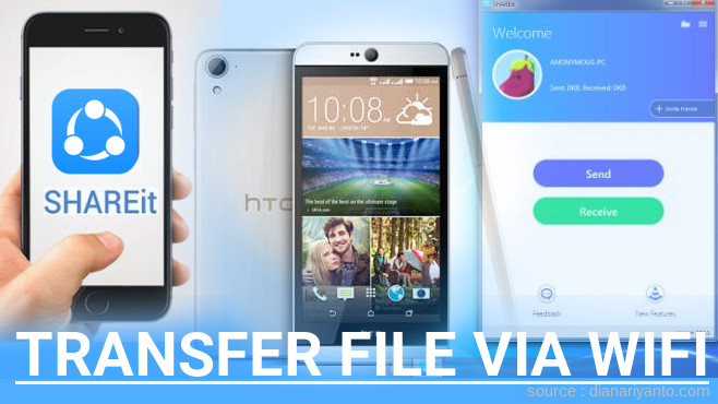 Mengenal Transfer File via Wifi di HTC Desire 826G Dual Sim Menggunakan ShareIt Terbaru