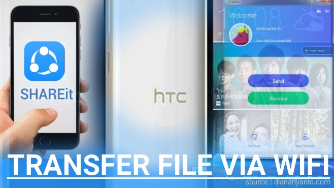 Transfer File via Wifi di HTC Desire A50C Menggunakan ShareIt Versi Baru