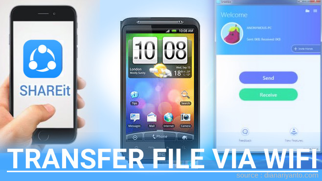 Mengenal Transfer File via Wifi di HTC Desire HD Menggunakan ShareIt Versi Baru