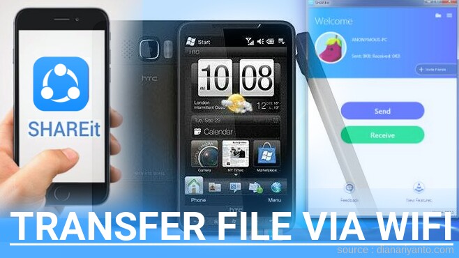 Cara Transfer File via Wifi di HTC Desire HD2 Menggunakan ShareIt Versi Baru