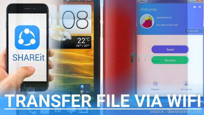 Cara Mudah Transfer File via Wifi di HTC Desire P Menggunakan ShareIt Terbaru
