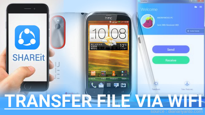 Mengenal Transfer File via Wifi di HTC Desire V Menggunakan ShareIt Terbaru