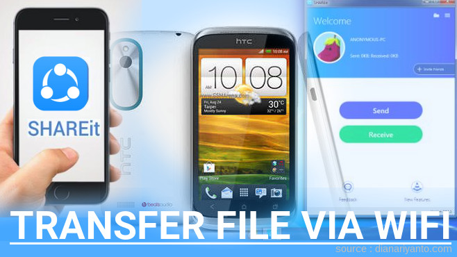 Mudahnya Transfer File via Wifi di HTC Desire X Menggunakan ShareIt Versi Baru