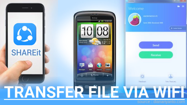 Kirim dan Transfer File via Wifi di HTC Desire Menggunakan ShareIt Terbaru