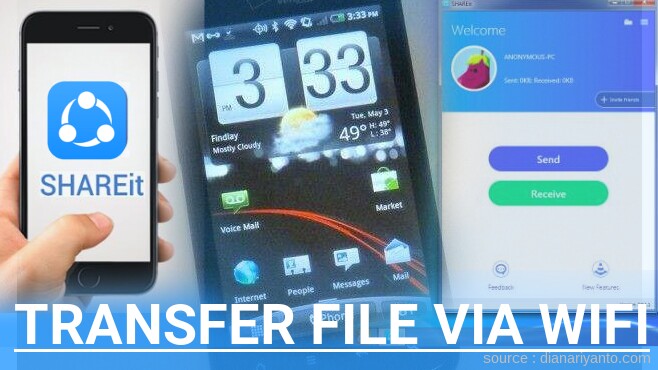 Cara Mudah Transfer File via Wifi di HTC DROID Incredible 2 Menggunakan ShareIt Terbaru