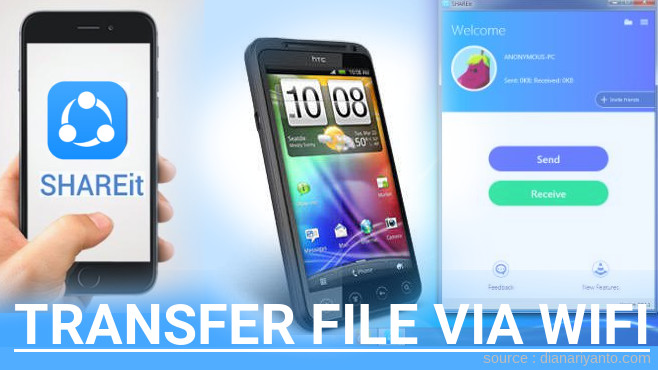 Cara Mudah Transfer File via Wifi di HTC Evo 3D Menggunakan ShareIt Terbaru