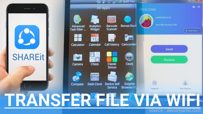 Mengenal Transfer File via Wifi di HTC EVO 4G Menggunakan ShareIt Versi Baru