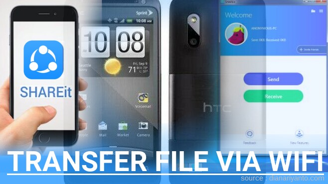 Cara Mudah Transfer File via Wifi di HTC EVO Design 4G Menggunakan ShareIt Versi Baru