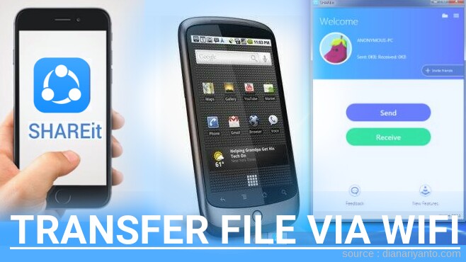 Transfer File via Wifi di HTC Google Nexus One Menggunakan ShareIt Terbaru