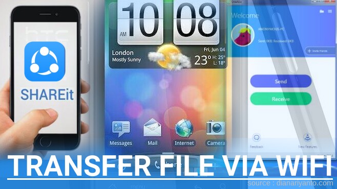 Transfer File via Wifi di HTC Gratia Menggunakan ShareIt Versi Baru