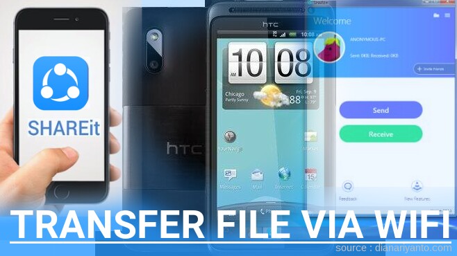 Kirim dan Transfer File via Wifi di HTC Hero S Menggunakan ShareIt Versi Baru