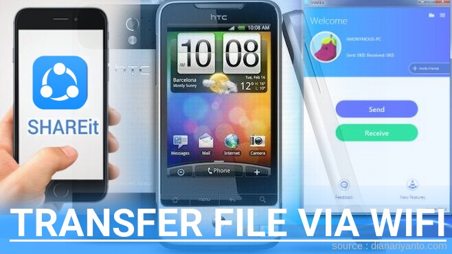 Transfer File via Wifi di HTC Hero2 Menggunakan ShareIt Terbaru