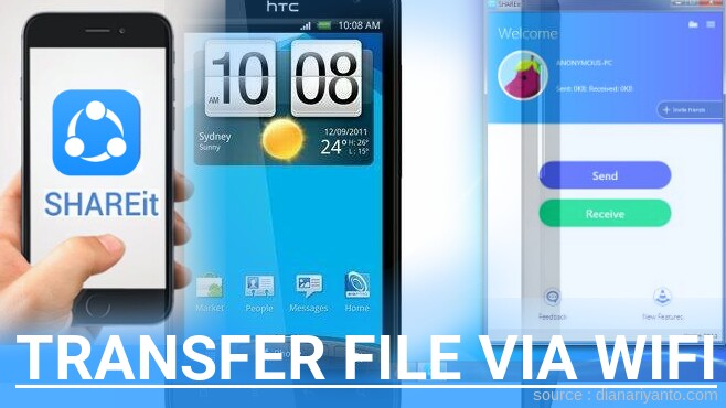 Mengenal Transfer File via Wifi di HTC Holiday Menggunakan ShareIt Versi Baru