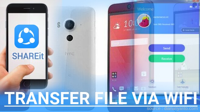Transfer File via Wifi di HTC J Butterfly 3 Menggunakan ShareIt Terbaru