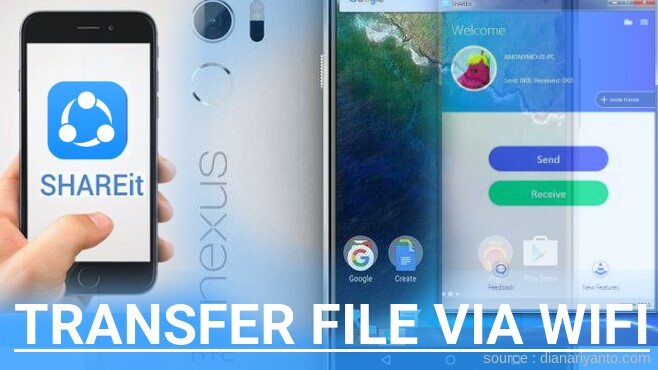 Cara Mudah Transfer File via Wifi di HTC Nexus M1 Menggunakan ShareIt Terbaru