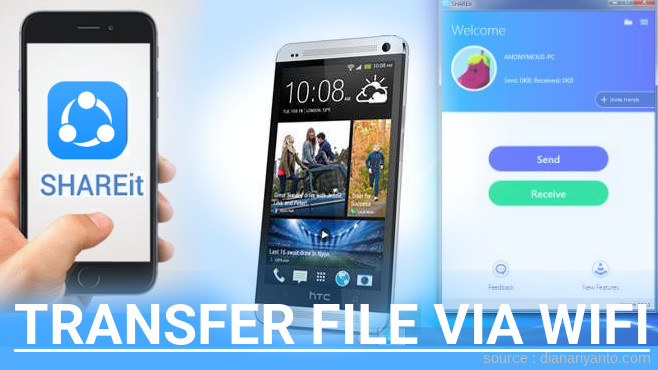 Cara Transfer File via Wifi di HTC One 64GB Menggunakan ShareIt Versi Baru