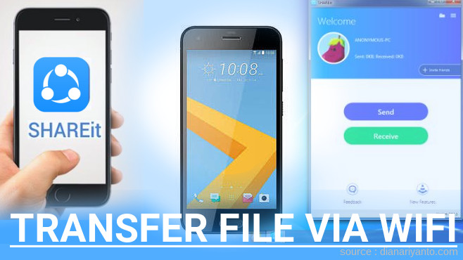 Tips Transfer File via Wifi di HTC One A9s Menggunakan ShareIt Versi Baru