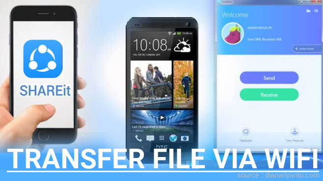 Tips Transfer File via Wifi di HTC One Dual Sim Menggunakan ShareIt Terbaru