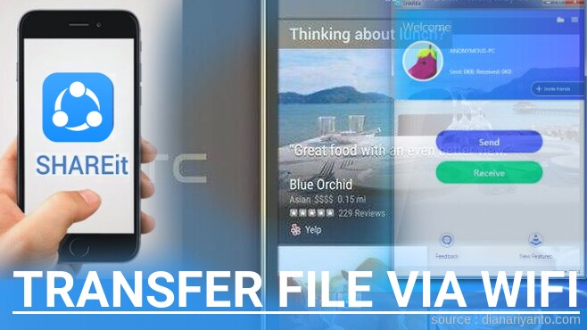 Cara Transfer File via Wifi di HTC One E9+ Menggunakan ShareIt Terbaru