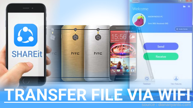 Tutorial Transfer File via Wifi di HTC One M9 Menggunakan ShareIt Terbaru