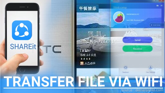 Tutorial Transfer File via Wifi di HTC One M9e Menggunakan ShareIt Versi Baru