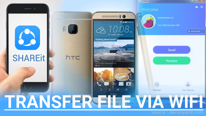 Tutorial Transfer File via Wifi di HTC One M9s Menggunakan ShareIt Versi Baru