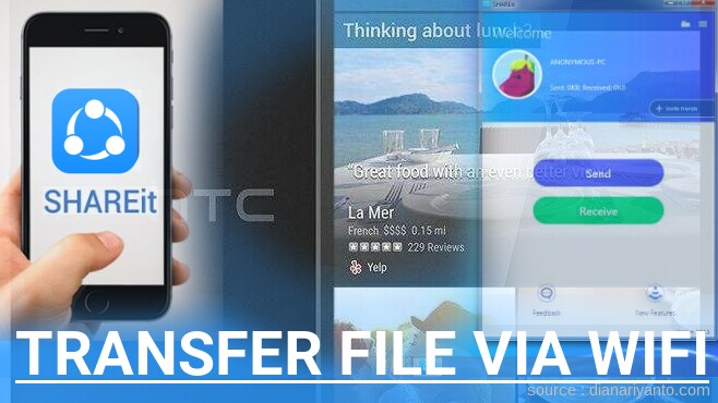 Cara Transfer File via Wifi di HTC One ME Menggunakan ShareIt Terbaru