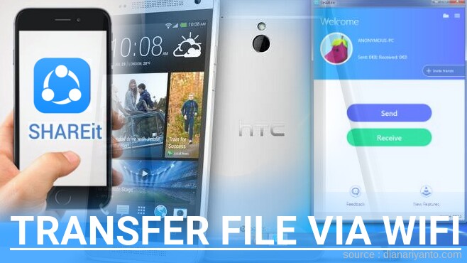 Mudahnya Transfer File via Wifi di HTC One Mini M4 601E Menggunakan ShareIt Terbaru