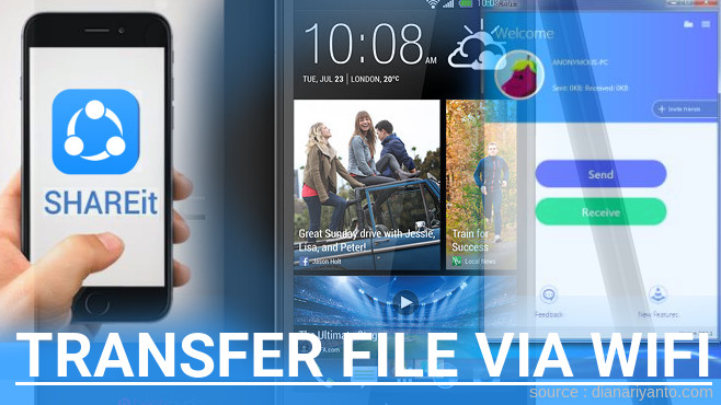 Mudahnya Transfer File via Wifi di HTC One Mini Menggunakan ShareIt Versi Baru