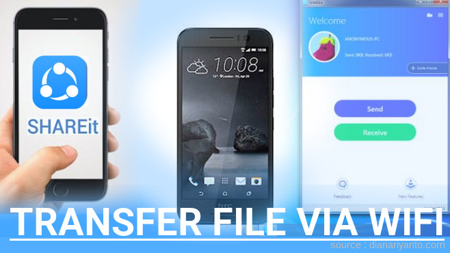 Transfer File via Wifi di HTC One S9 Menggunakan ShareIt Terbaru