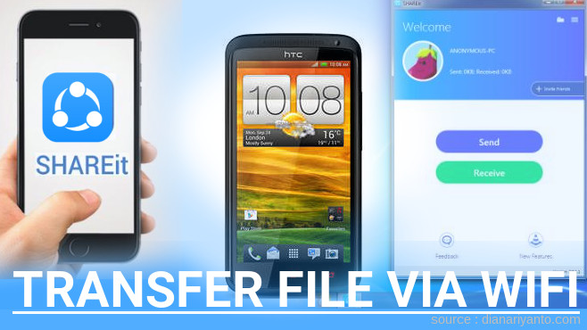 Cara Transfer File via Wifi di HTC One X+ Menggunakan ShareIt Terbaru
